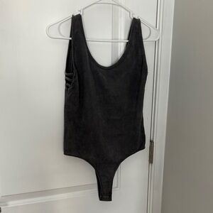 La Hearts Charcoal Bodysuit